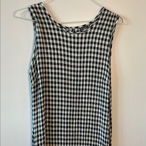 Vintage 90s Black & White Gingham Shift Dress – Made in Canada